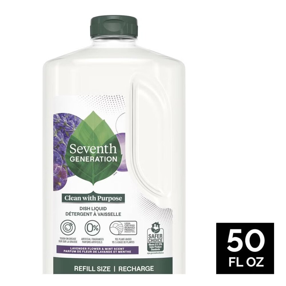 NEW Seventh Generation Hand Dishwashing Soap Lavender Mint 50 oz - Picture 3 of 3